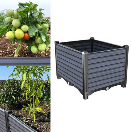 Planting Box Square Planter Pot Large Capacity Balcony Vegetable Flower Garden