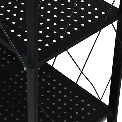 Foldable 4 Tier Kitchen Storage Rack on Wheels