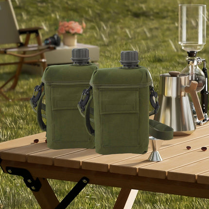 2 Litre Patrol Canteen with Cover and Strap Waterproof Outdoor Water Bottle