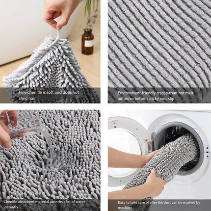 Bathroom Non-Slip Mat Toilet Door Mat Floor Rug Absorbent Foot Mat for Home