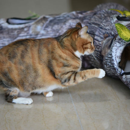 Large Collapsible Cat Tunnel Toys Interactive Kitten Tube Toys with Peek Holes
