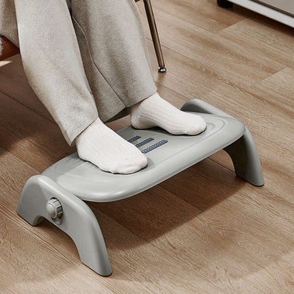 Foot Rest Stool Office Under Desk Fold Footrest Massage Cushion Grey