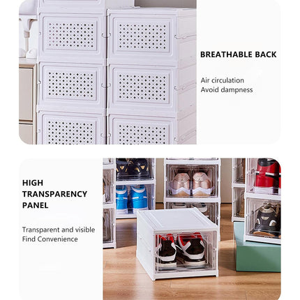Easy Assemble Shoe Box Foldable Rack 3/6 Layers Storage Transparent Drawers