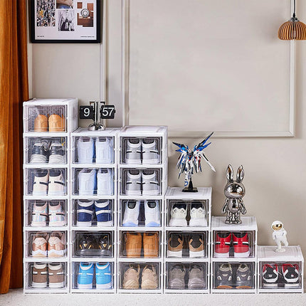 Easy Assemble Shoe Box Foldable Rack 3/6 Layers Storage Transparent Drawers