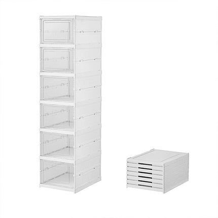 Easy Assemble Shoe Box Foldable Rack 3/6 Layers Storage Transparent Drawers