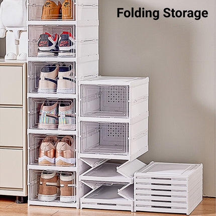 Easy Assemble Shoe Box Foldable Rack 3/6 Layers Storage Transparent Drawers