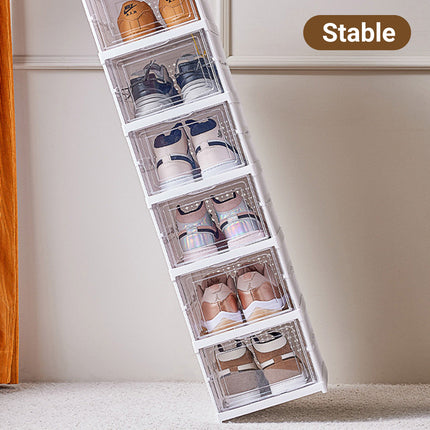 Easy Assemble Shoe Box Foldable Rack 3/6 Layers Storage Transparent Drawers