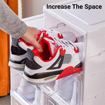 Easy Assemble Shoe Box Foldable Rack 3/6 Layers Storage Transparent Drawers