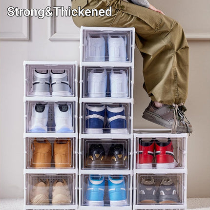 Easy Assemble Shoe Box Foldable Rack 3/6 Layers Storage Transparent Drawers