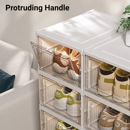 Easy Assemble Shoe Box Foldable Rack 3/6 Layers Storage Transparent Drawers