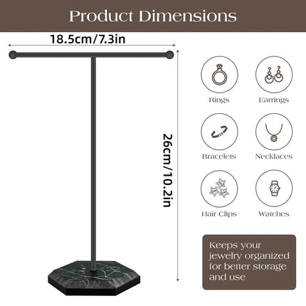 Jewelry Display Stand T-shape Earring Necklace Rack Tabletop Holder