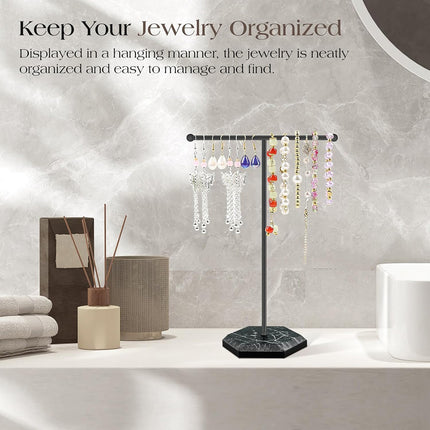 Jewelry Display Stand T-shape Earring Necklace Rack Tabletop Holder