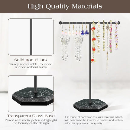 Jewelry Display Stand T-shape Earring Necklace Rack Tabletop Holder