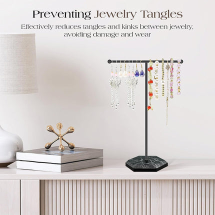 Jewelry Display Stand T-shape Earring Necklace Rack Tabletop Holder