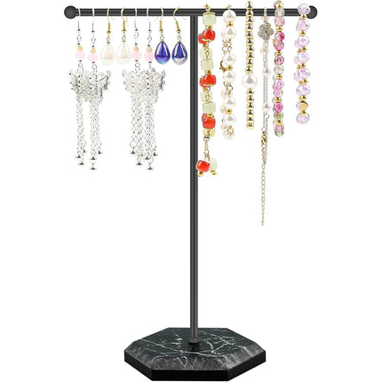 Jewelry Display Stand T-shape Earring Necklace Rack Tabletop Holder