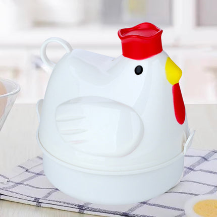 Quick Breakfast Microwave Egg Steamer - 4 Egg Boiler for Home Kitchen
