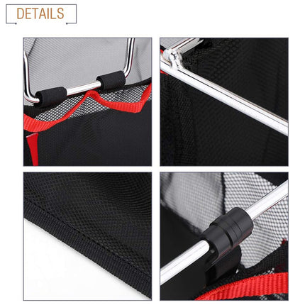 Portable Foldable Stainless Steel Trash Rack for Outdoor Camping Picnic Use