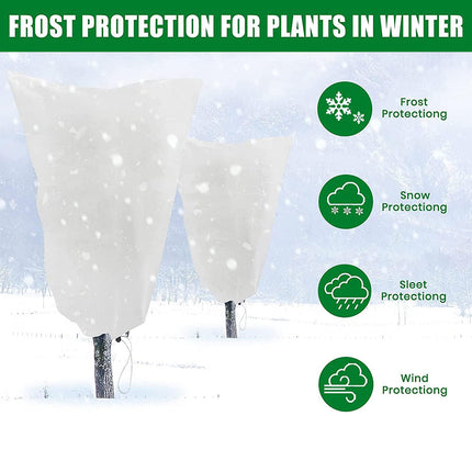 4 Sizes Winter Frost-Proof Non-Woven Plant Cover Reusable Windproof Breathable
