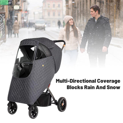 Stroller Cover Rainproof Breathable All Season Pram Protector with Mesh Vents