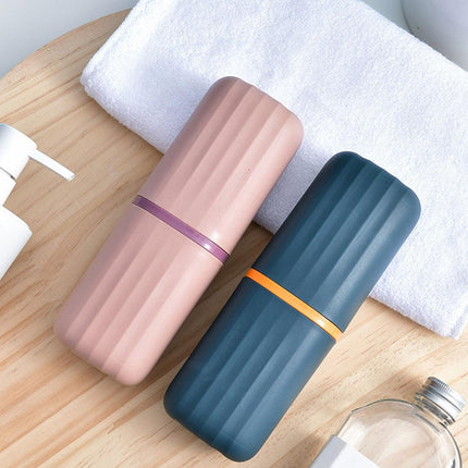 Travel Toothbrush Holder Portable Mouthwash Cup Dental Wash Storage Container