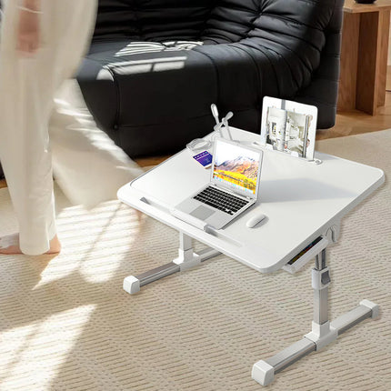 Adjustable Laptop Bed Table Space Saving Sturdy Durable for Work and Study