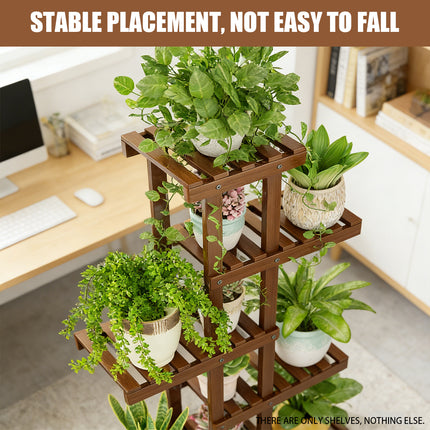 6Tier Freestanding Balcony Flower Stand Rack Indoor Outdoor Plant Shelf Display