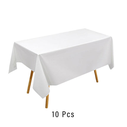 10pcs PEVA Rectangle Tablecloths Solid Colour Waterproof Party Table Covers