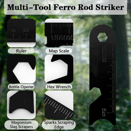 Wood Handle Fire Starter Flint Camping Fire Sticks Durable High Ignition Rate