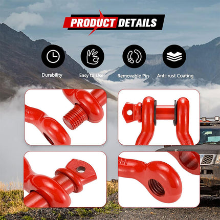 Rescue U Shaped Trailer Unshackle Off Road Vehicle Towing Hook Tow Hitch Tool