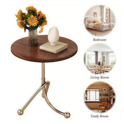 Vintage Style Round Side Table Small Accent Table for Living Room Bedroom Use