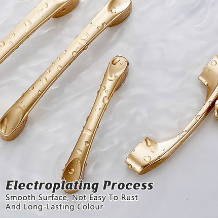 Pure Copper Wardrobe Handle 96mm 128mm Bright Gold Simple Cabinet Door Pull