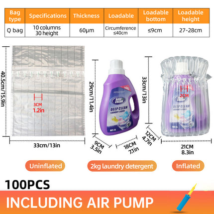 100pcs Air Column Bag Shockproof Bubble Wrap Protective Packing for Express