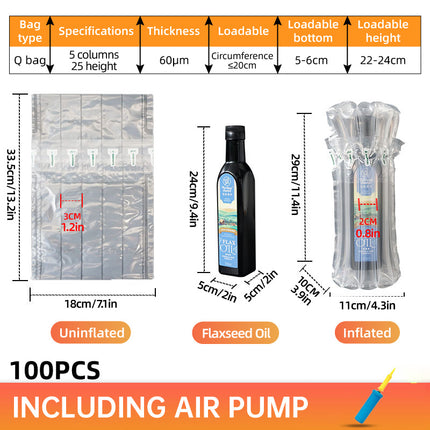 100pcs Air Column Bag Shockproof Bubble Wrap Protective Packing for Express