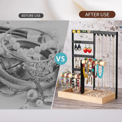 Jewelry Earring Bracelet Display Rack Jewellery Stand Necklace Organizer Holder