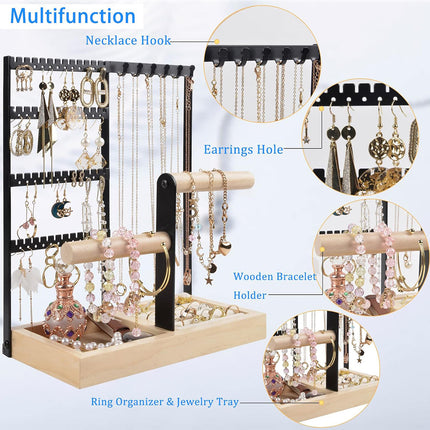 Jewelry Earring Bracelet Display Rack Jewellery Stand Necklace Organizer Holder