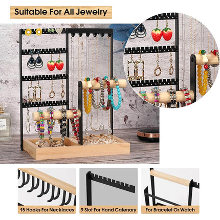 Jewelry Earring Bracelet Display Rack Jewellery Stand Necklace Organizer Holder