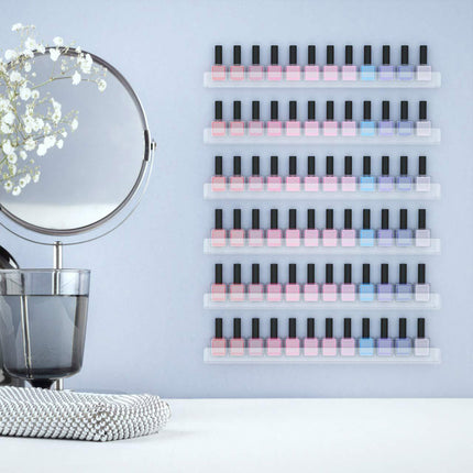 Acrylic Wall Shelves Set 4PCS Floating Display Storage Racks Clear for Home Use