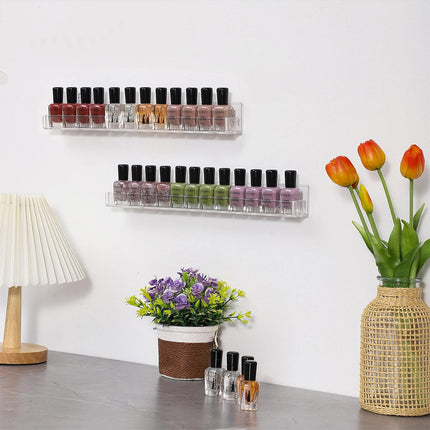 Acrylic Wall Shelves Set 4PCS Floating Display Storage Racks Clear for Home Use