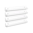 Acrylic Wall Shelves Set 4PCS Floating Display Storage Racks Clear for Home Use