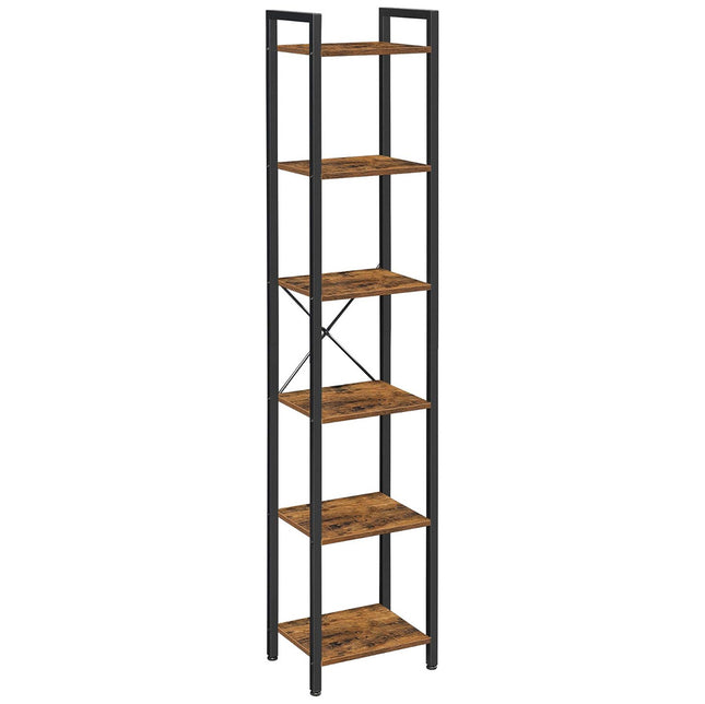 6 Tier Corner Bookshelf Organizer Space Saving for Living Room Bedroom Study Use