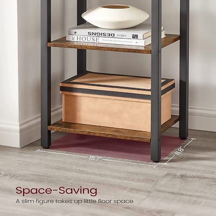 6 Tier Corner Bookshelf Organizer Space Saving for Living Room Bedroom Study Use