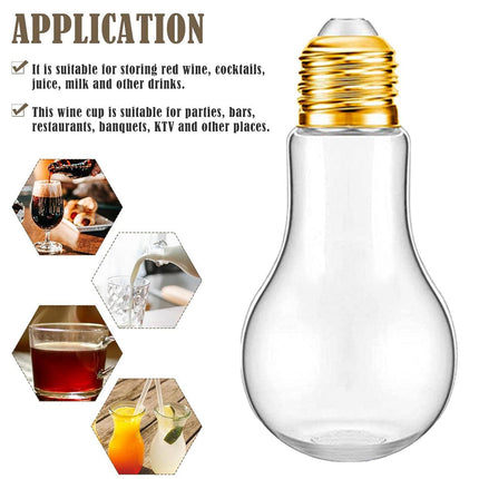 50PCS 100ML Transparent Bulb Bottle Plastic Candy Jar Storage Container Reusable
