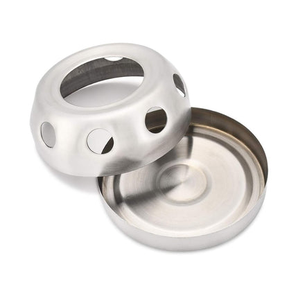 2PCS Portable Practical Stainless Steel Alcohol Stove Outdoor Stove for Camping