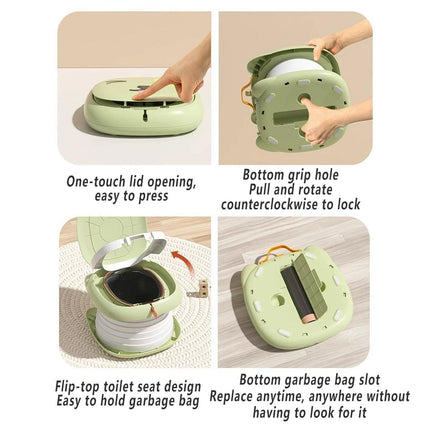 Childrens Portable Folding Toilet Travel Potty Seat for Outdoor and Indoor Use