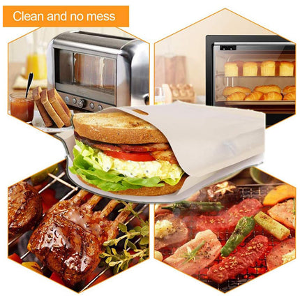 10 PCS Reusable Toaster Baking Bags Heat Resistant for Oven Microwave