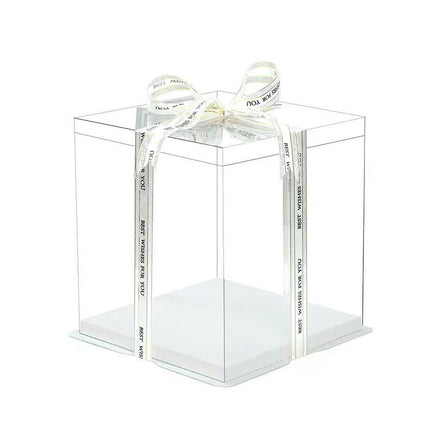 50pcs Transparent Cake Packaging Box Bakery Cake Boxes Plastic Packing Boxes