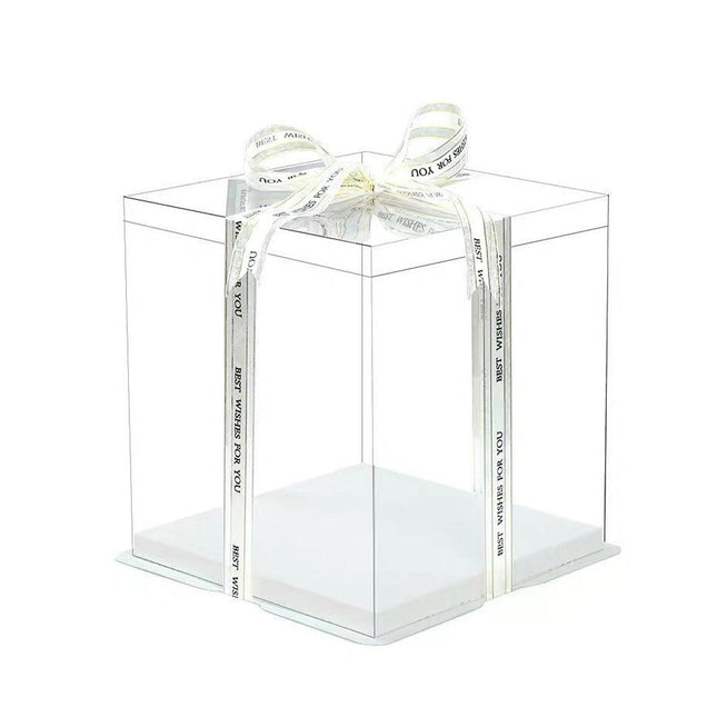 50pcs Transparent Cake Packaging Box Bakery Cake Boxes Plastic Packing Boxes