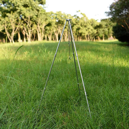 Camping Tripod Outdoor Cooking Pot Cast Iron Fire Grill Oven for Picnic Campfire