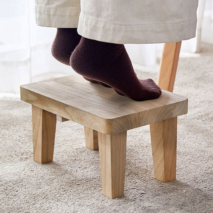 Solid Wood Small Bench Living Room Low Stool Shoe Bench Sturdy Durable Practical