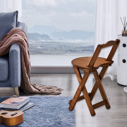 Foldable High Bar Stool Home Bar Use Comfortable Seat Space Saving Durable